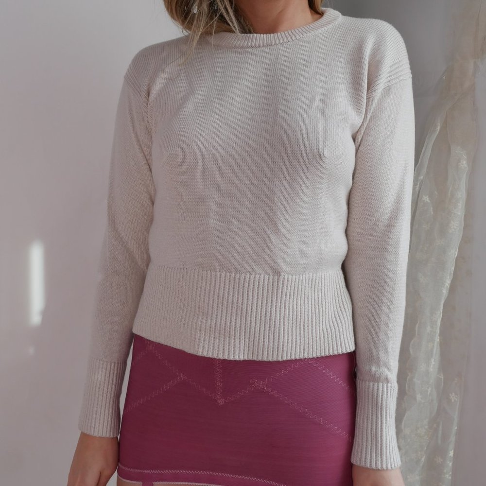 Lululemon | Cashlu boxy crewneck sweater knit pullover cashmere blend oatmeal m
